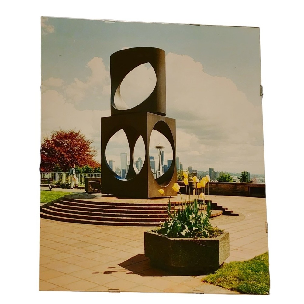 Vtg Changing Form Sculpture Photo Poster 16x20 Seattle Space Needle‎ Kerry Park